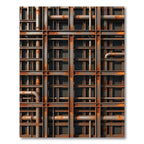 Industrial Rusted Metal Grate Rug