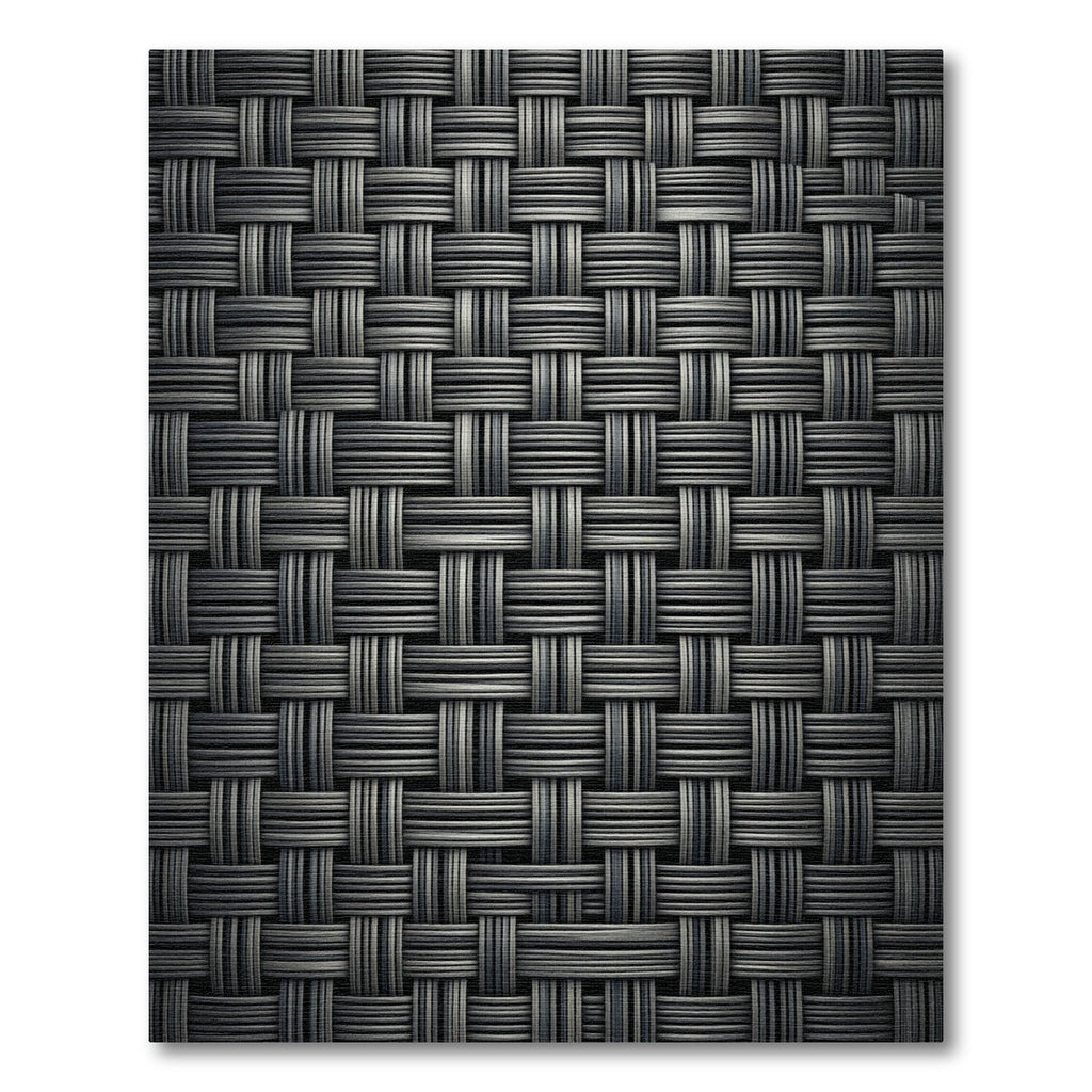 Sophisticated Gunmetal Gray Woven Texture Rug