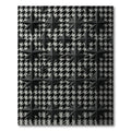 Black Star Houndstooth Composition Rug