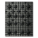 Black Star Houndstooth Composition Rug