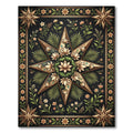 Gilded Lotus Botanical Black Starry Meadow Rug