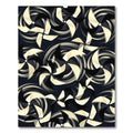 Modern Monochrome Abstract Spinning Fan Rug