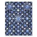 Celestial Blue Geometric Starry Grid Rug