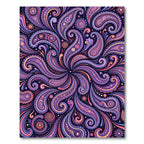 Vibrant Paisley Swirl Floral Art Rug
