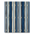 Modern Navy and Cream Vertical Plank Rug