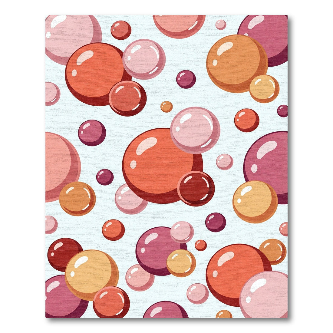 Pink Orange Bubbles Gradient Scatter Rug