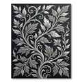 Ornate Silver Leaf Vine Rug