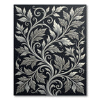 Ornate Silver Leaf Vine Rug