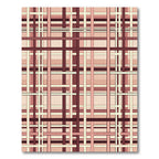 Muted Rose Plaid Grid Rug