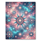 Celestial Pink and Teal Starburst Rug