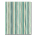 Coastal Emerald and Sage Striped Wallcovering Rug