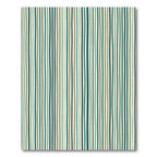Coastal Emerald and Sage Striped Wallcovering Rug