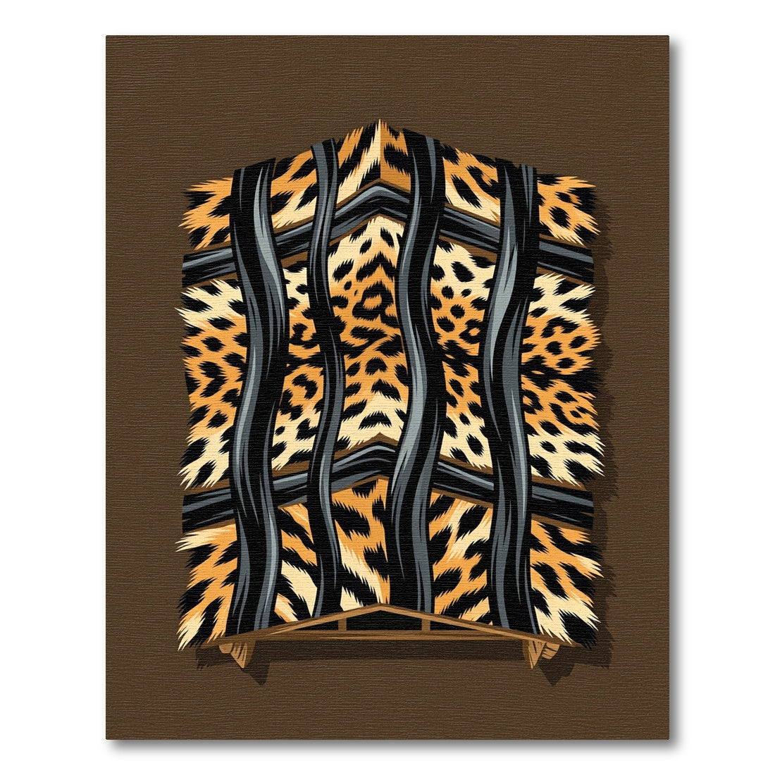 Modern Jaguar Stripe Graphic Accent Rug