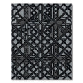 Modern Geometric Monochrome Art Deco Grid Rug