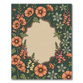 Coral Bloom Whimsical Border Rug