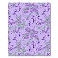 Purple Green Floral Vine Scroll Rug