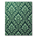 Emerald Green Classic Floral Medallion Rug