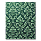 Emerald Green Classic Floral Medallion Rug