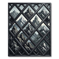 Gray Mountain Peaks Lattice Rug