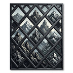 Gray Mountain Peaks Lattice Rug