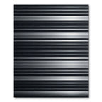 Minimalist Silver and Black Linear Striped Rug