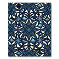 Geometric Nautical Star And Ocean Wave Rug