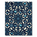 Geometric Nautical Star And Ocean Wave Rug