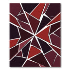 Geometric Crimson Shattered Glass Rug