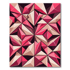 Geometric Pink Crystal Facet Rug