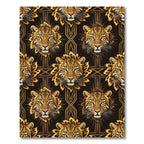 Luxury Gold Leopard Art Deco Rug