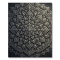 Intricate Metallic Circular Floral Mandala Rug