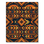 Geometric Sunset Amber Tribal Diamond Rug