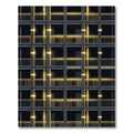 Dark Gray Gold Balcony Grid Rug