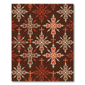 Crimson Ornamental Cross Geometric Tapestry Rug
