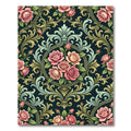 Elegant Victorian Rose Damask Medallion Rug