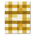 Golden Yellow Gingham Checkered Grid Rug