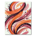 Crimson Orange Swirl Abstract Rug
