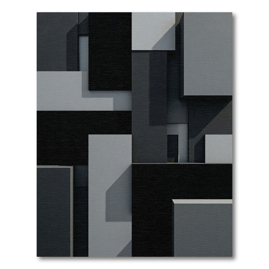 Monochromatic Geometric Stacked Blocks Rug