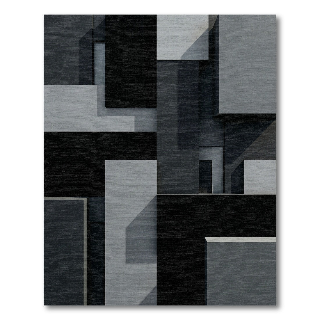 Monochromatic Geometric Stacked Blocks Rug