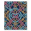 Intricate Nautical Rope Knot Trellis Rug