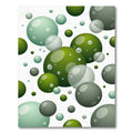 Green Bubbles Abstract Composition Rug