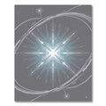 Gleaming White Starburst Abstract Oval Rug