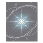 Gleaming White Starburst Abstract Oval Rug