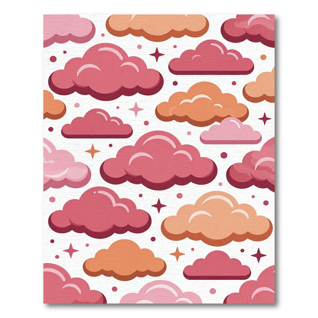 Pink Orange Cloud Sprinkle Array Rug