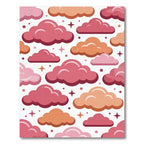 Pink Orange Cloud Sprinkle Array Rug