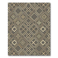 Earthy Brown Tribal Geometric Diamond Rug