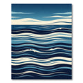 Deep Blue Ocean Abstract Wave Rug