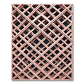 Blush Pink Geometric Intersecting Grid Rug