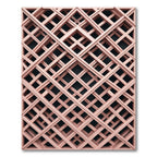 Blush Pink Geometric Intersecting Grid Rug