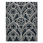 Silver Gothic Arch Window Rug